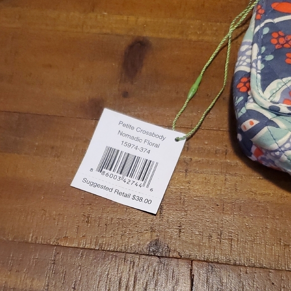 Vera Bradley Blue and Red Floral Mini Bag - Picture 3 of 6